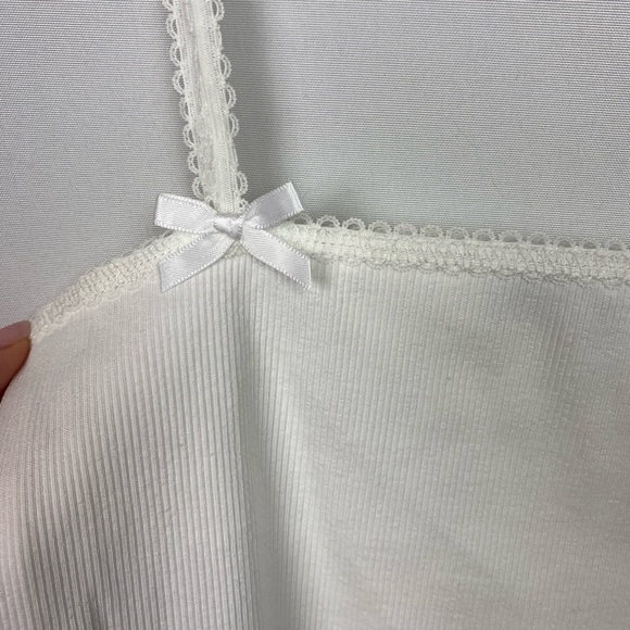 Zara White Trim Cami Top with Bows - Picture 2 of 2